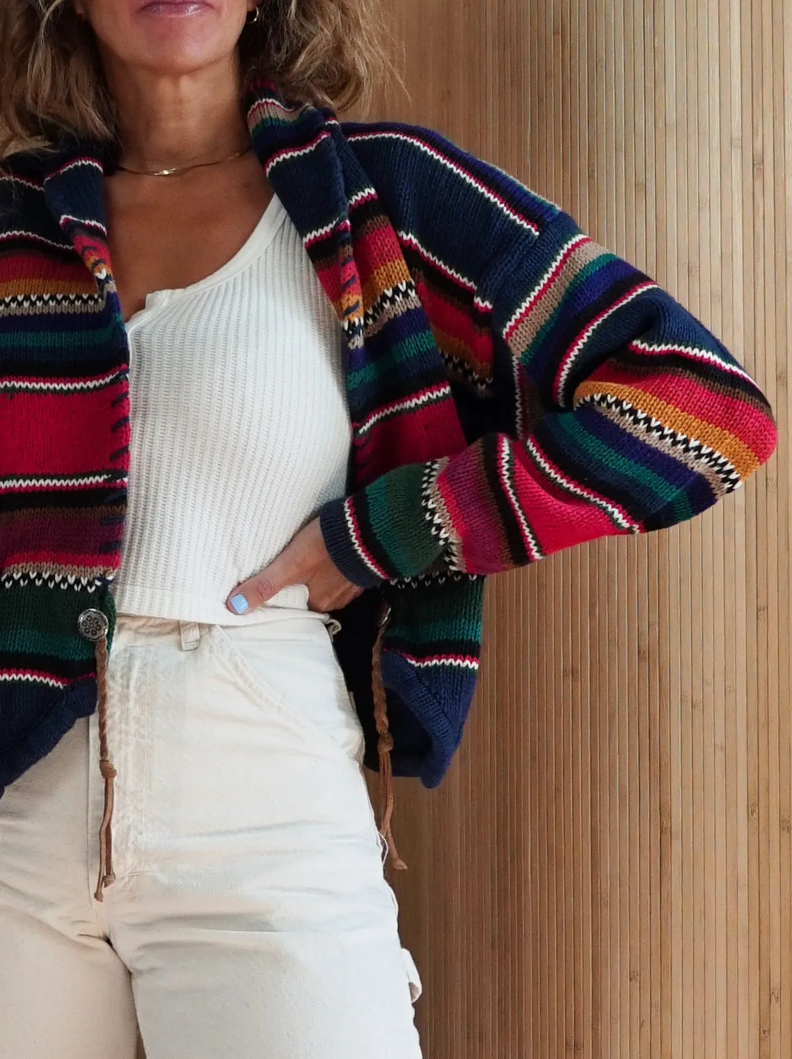 80's Serape Southwestern Cardigan Sweater