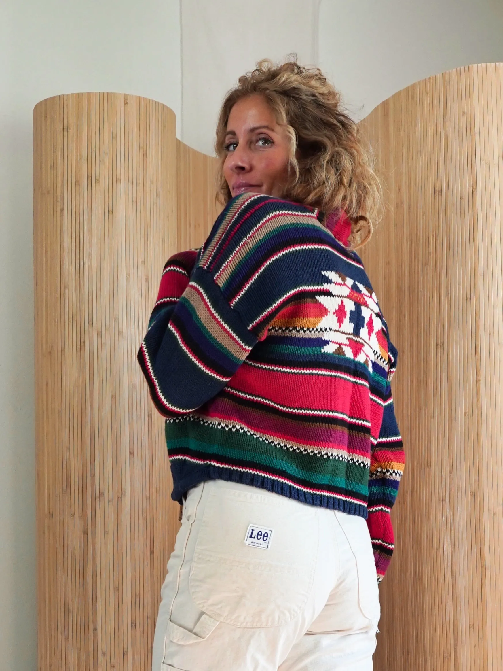 80's Serape Southwestern Cardigan Sweater