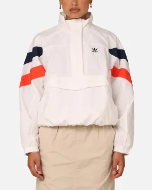 Adidas Women's Half-Zip Windbreaker Jacket Cloud White