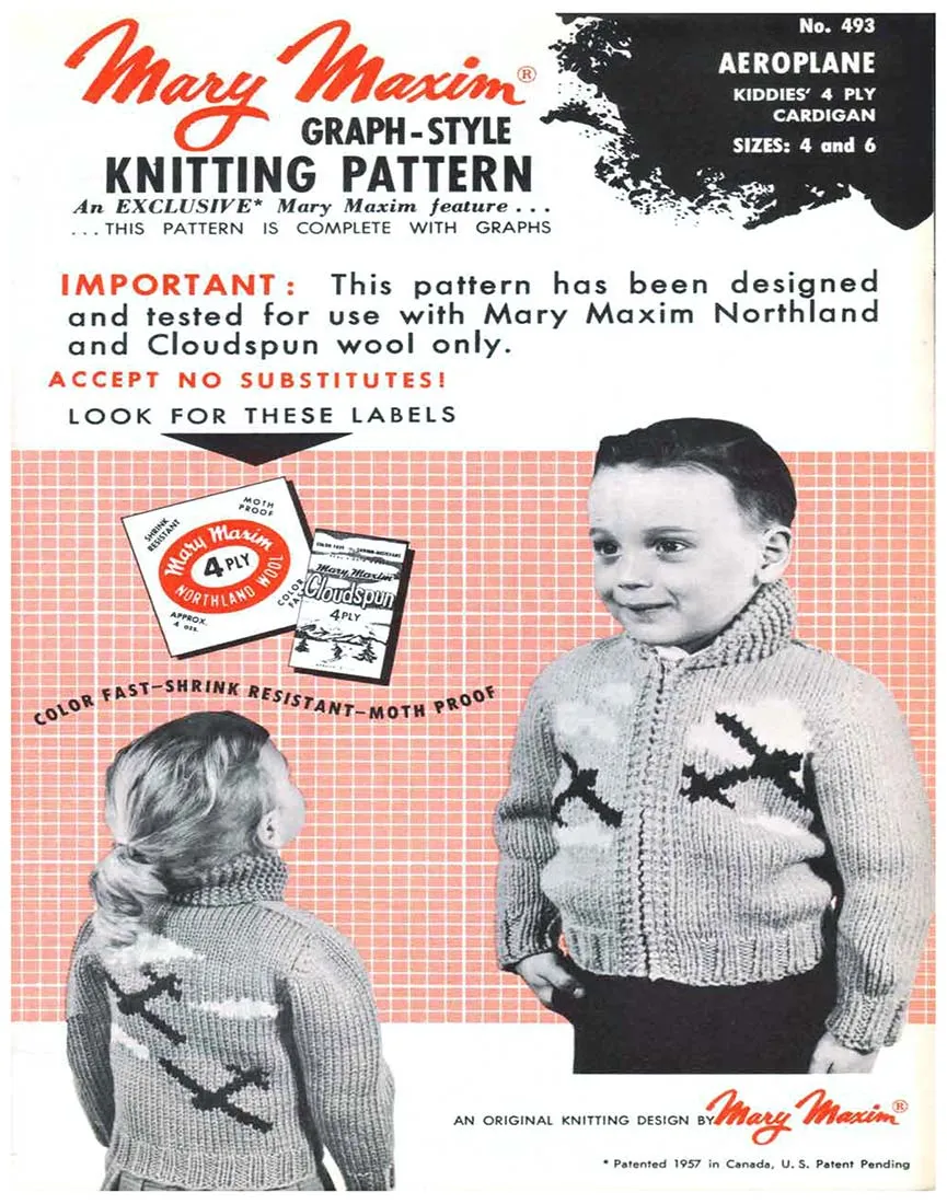 Aeroplane Cardigan Pattern