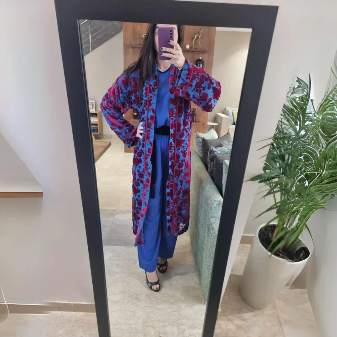 AMAJ Red and Blue Kimono