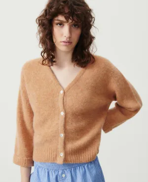 American Vintage East Macadamia V-Neck Cardigan