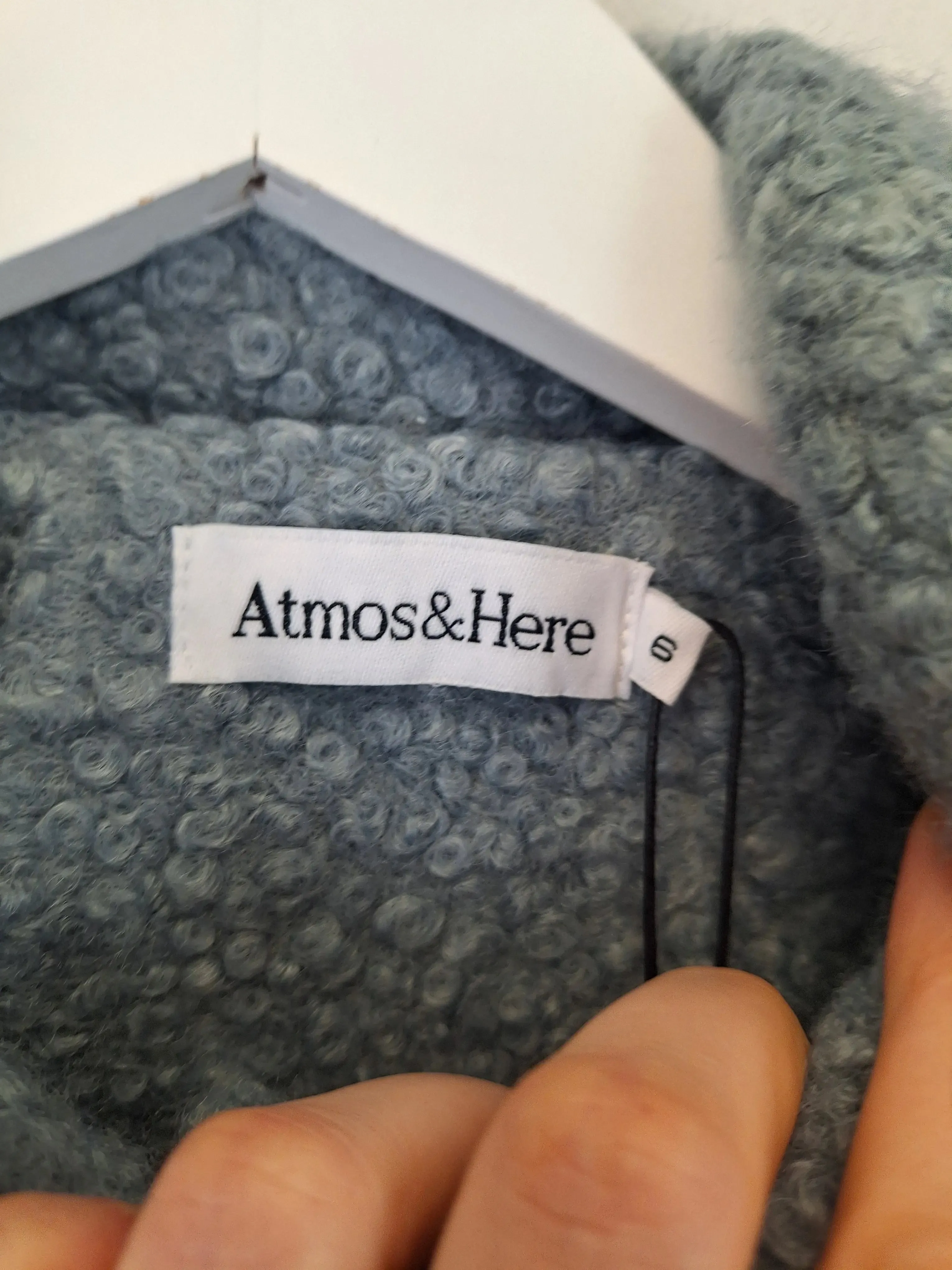 Atmos & Here Classic Slate Boucle Jacket Size 6