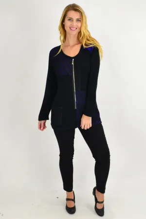 Black Blue Betty Tunic Top