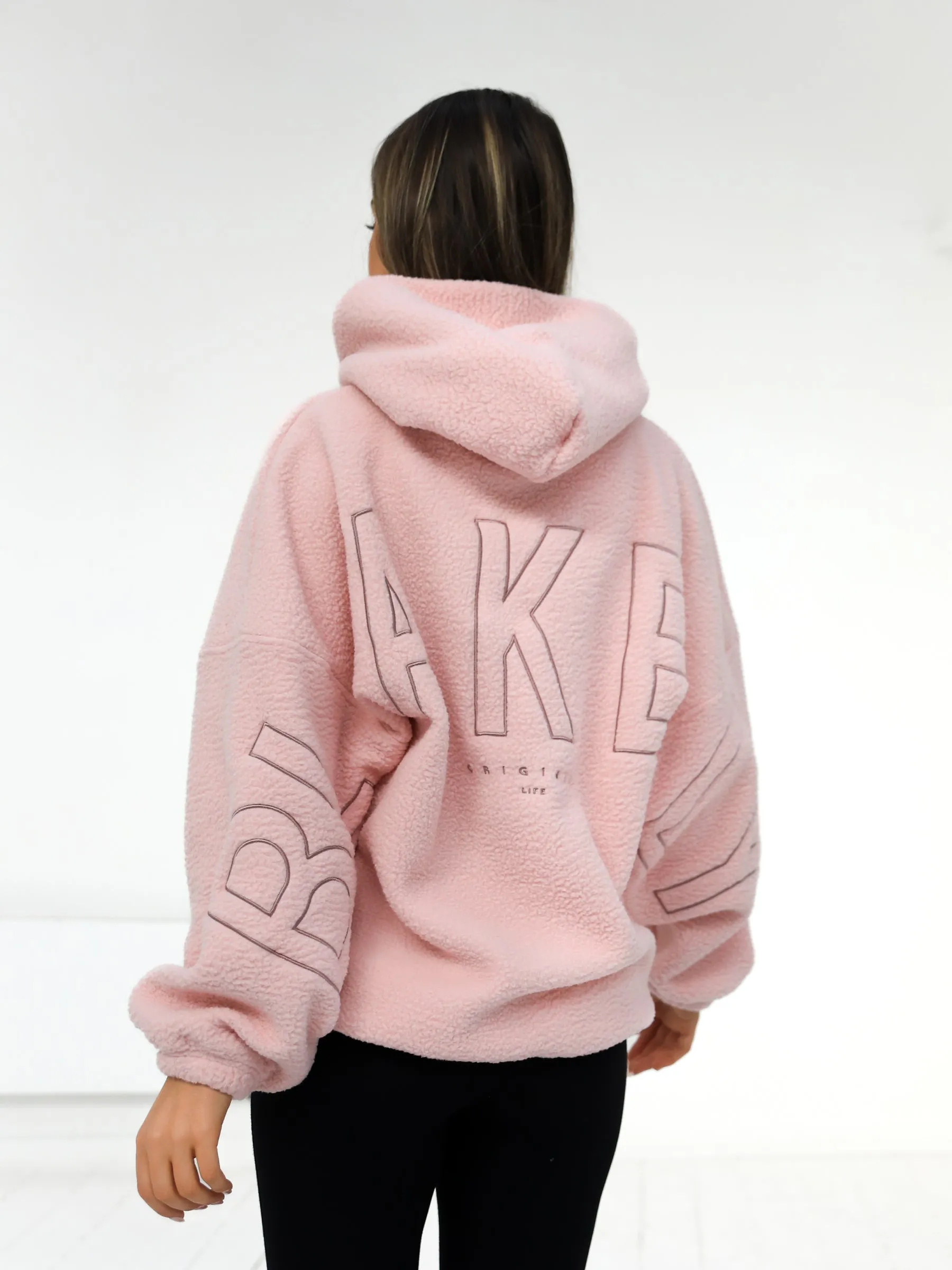 Borg Isabel Oversized Hoodie - Pink