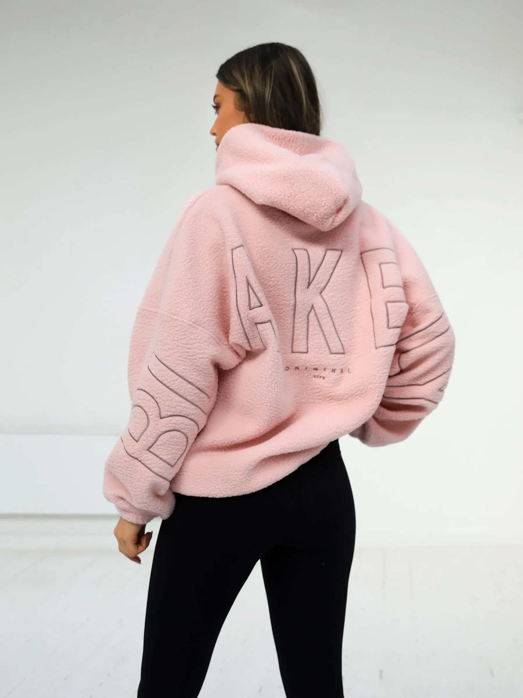 Borg Isabel Oversized Hoodie - Pink