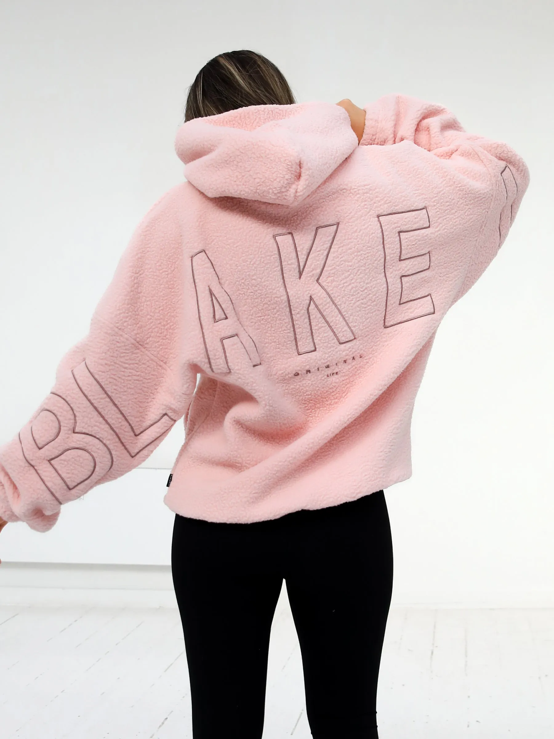 Borg Isabel Oversized Hoodie - Pink