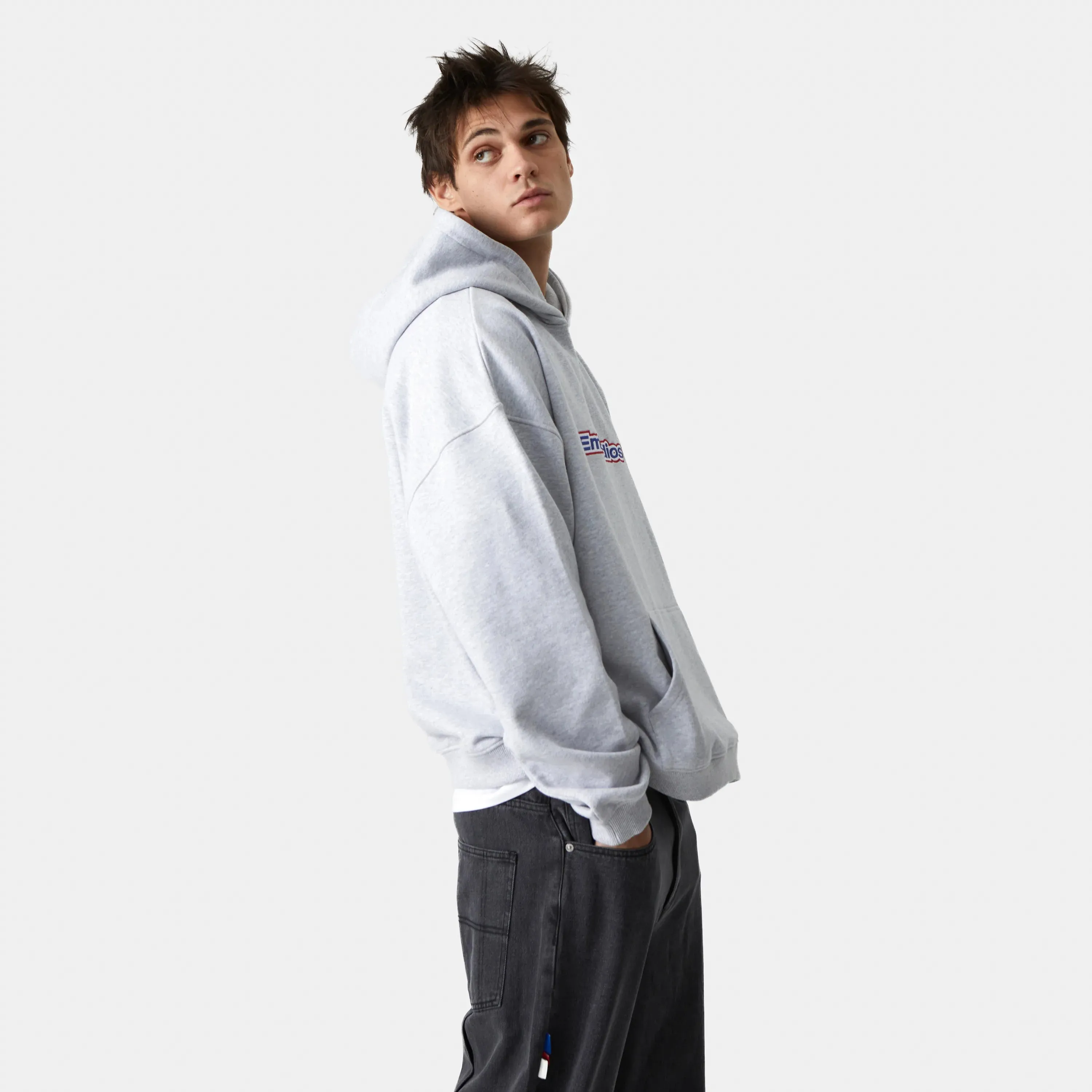 Box Heather Grey Oversized Hoodie