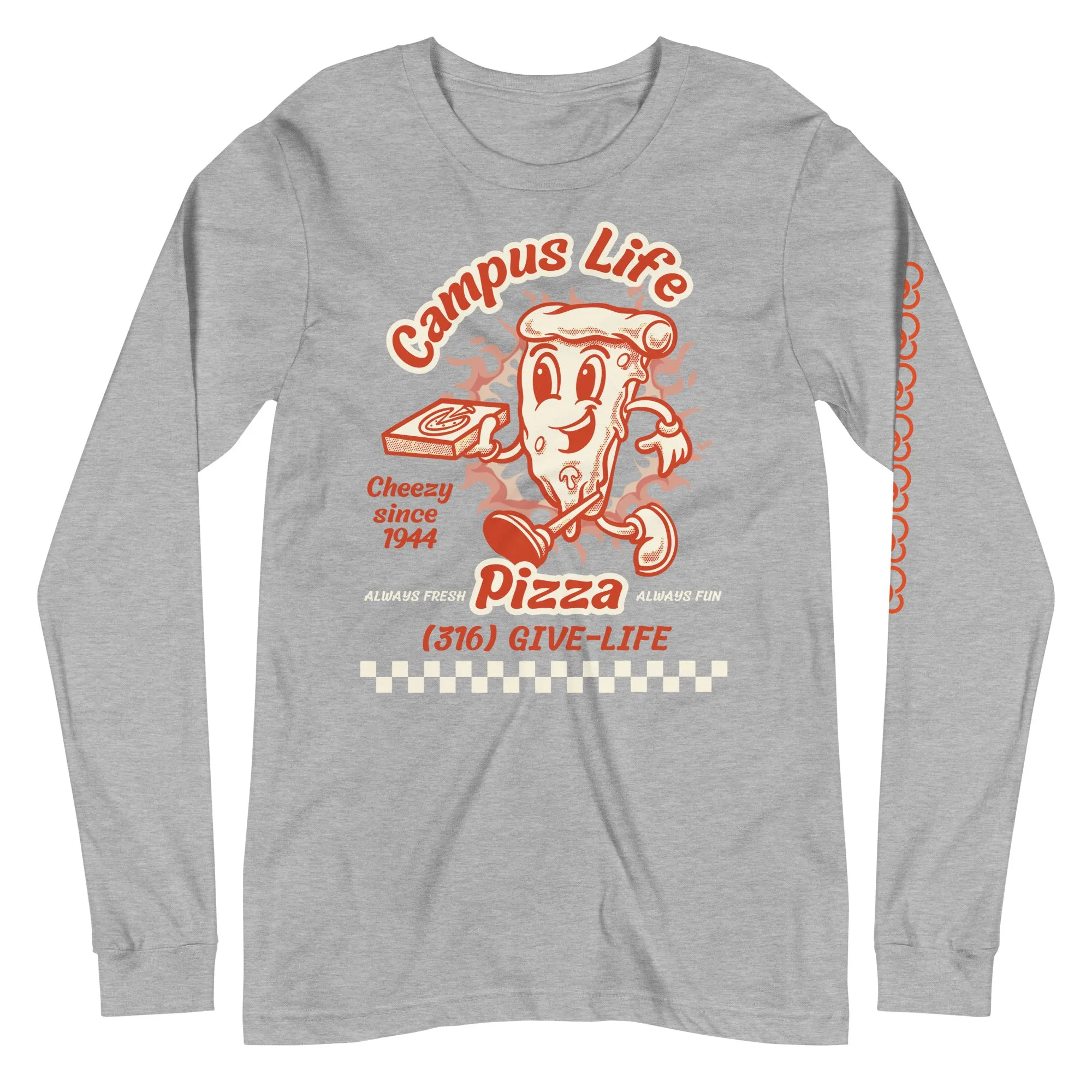 Campus Life Pizza Party Long Sleeve Tee