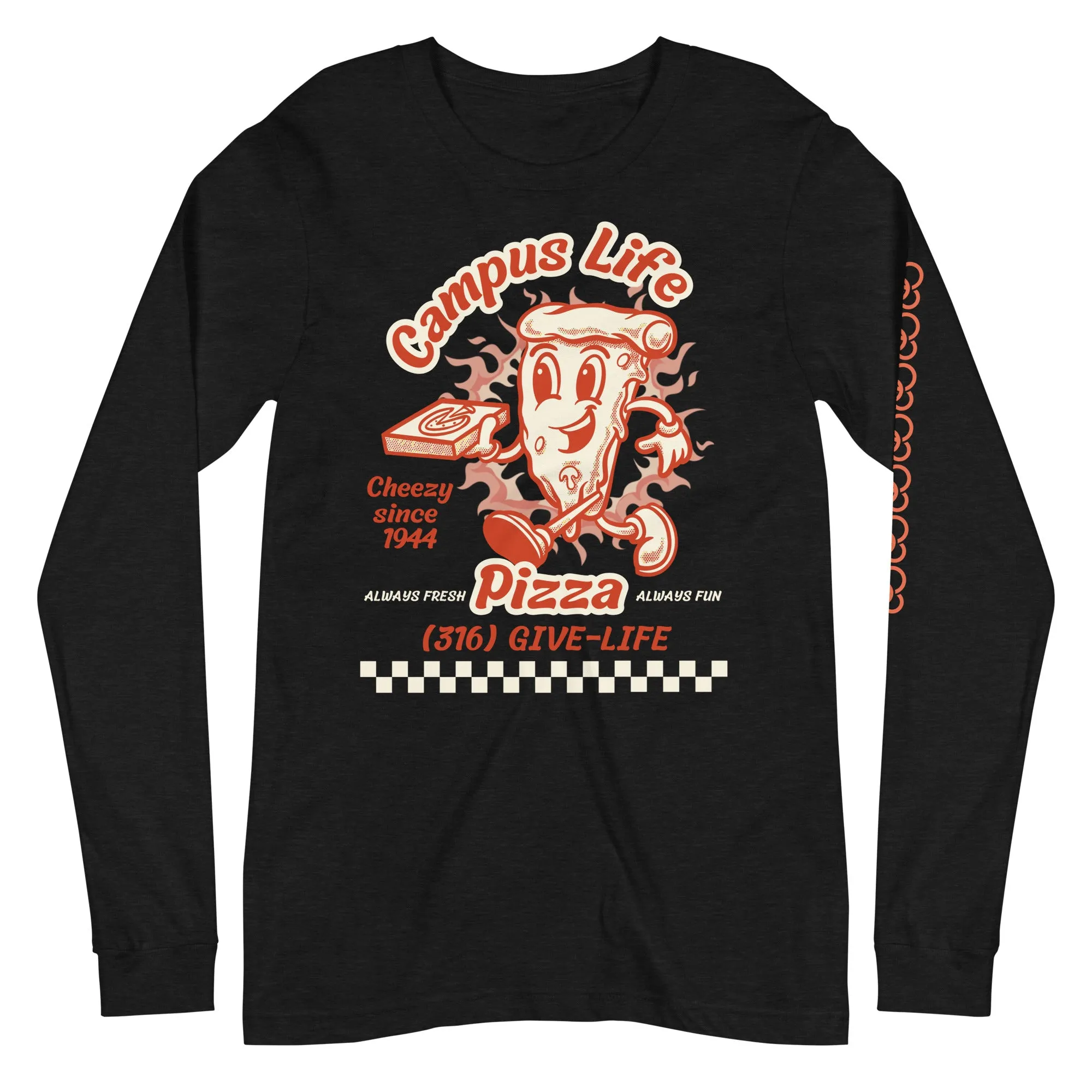 Campus Life Pizza Party Long Sleeve Tee