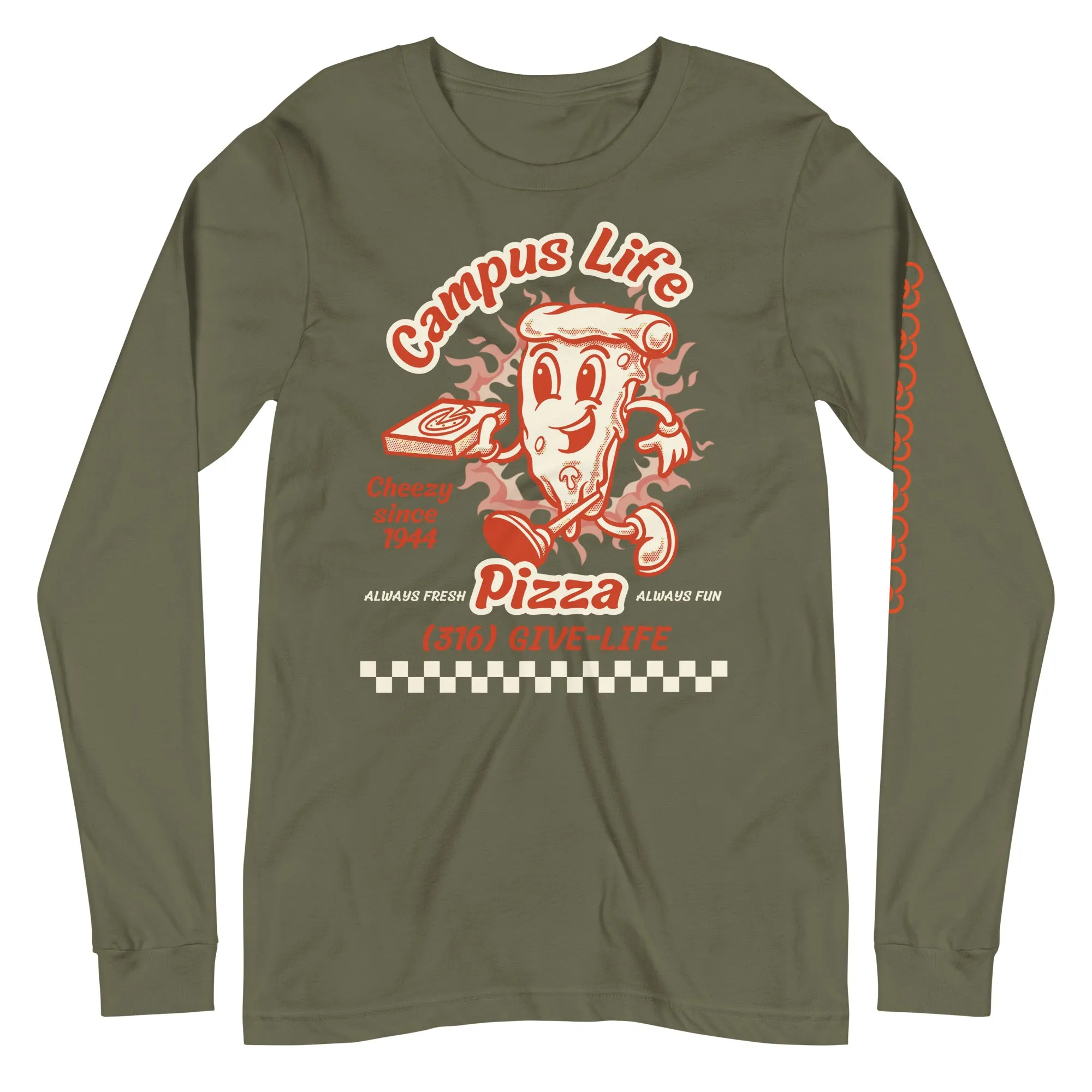 Campus Life Pizza Party Long Sleeve Tee