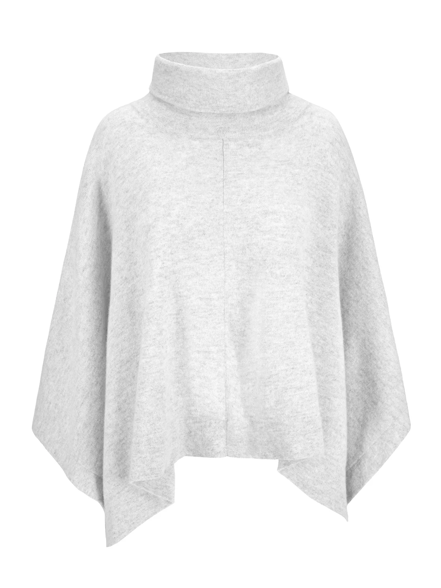 Cashmere poncho "Ylva" - light grey