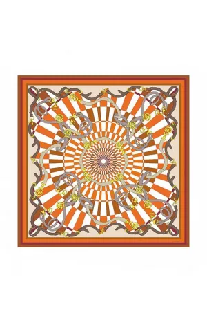 Cashmere Printed Scarf: Firenze Orange