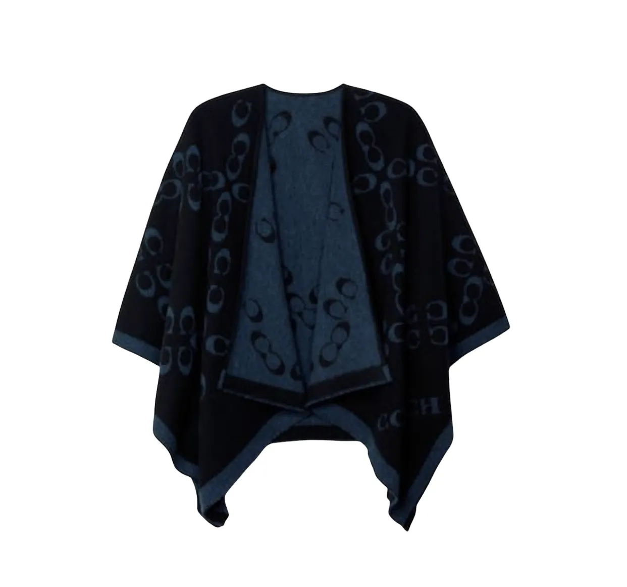 Coach Signature Poncho Black Midnight Navy