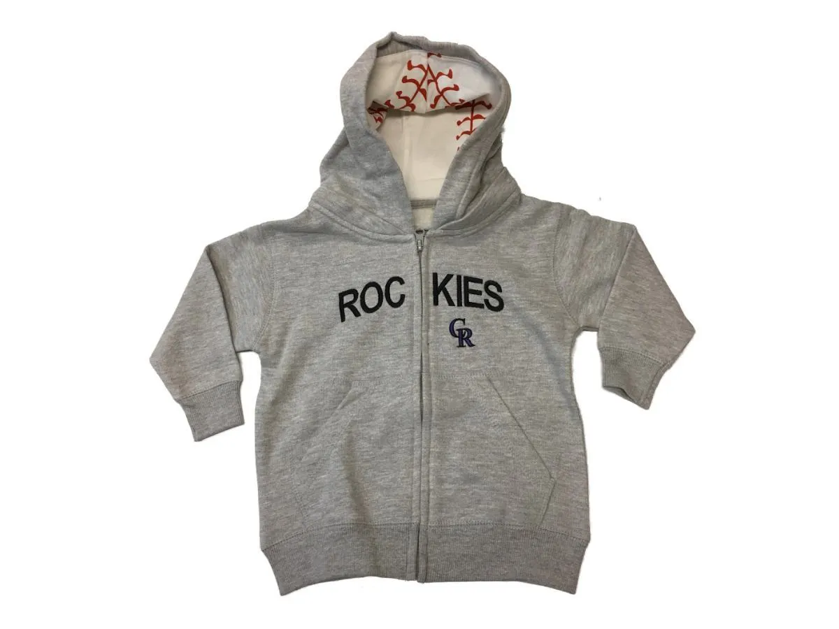 Colorado Rockies SAAG TODDLER Unisex Gray Full Zip LS Hooded Jacket