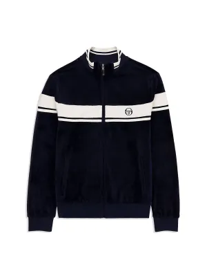 Damarindo Velour Track Jacket- Maritime Blue