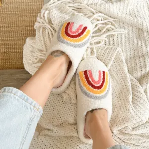 Emma Rainbow Plush Slippers - Buy 1 Get 1 Free