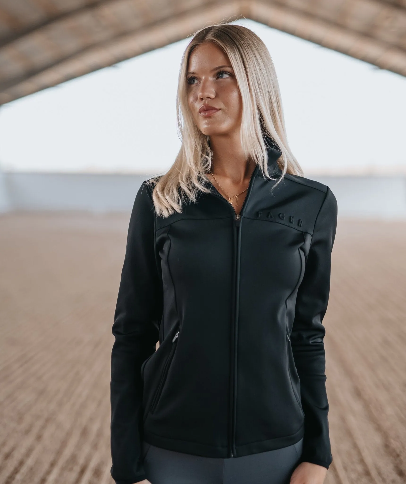 Fager Vera Full Zip Sports Jacket Black