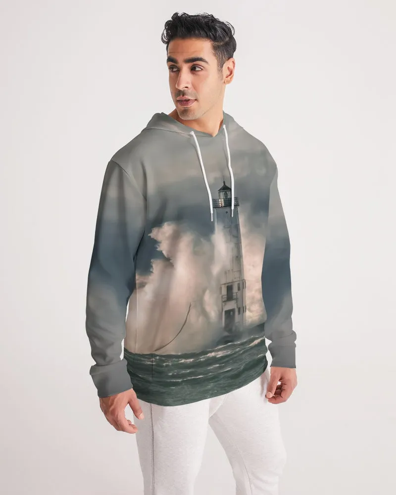 Frankfort Lighthouse Nature's Fury Men's Hoodie