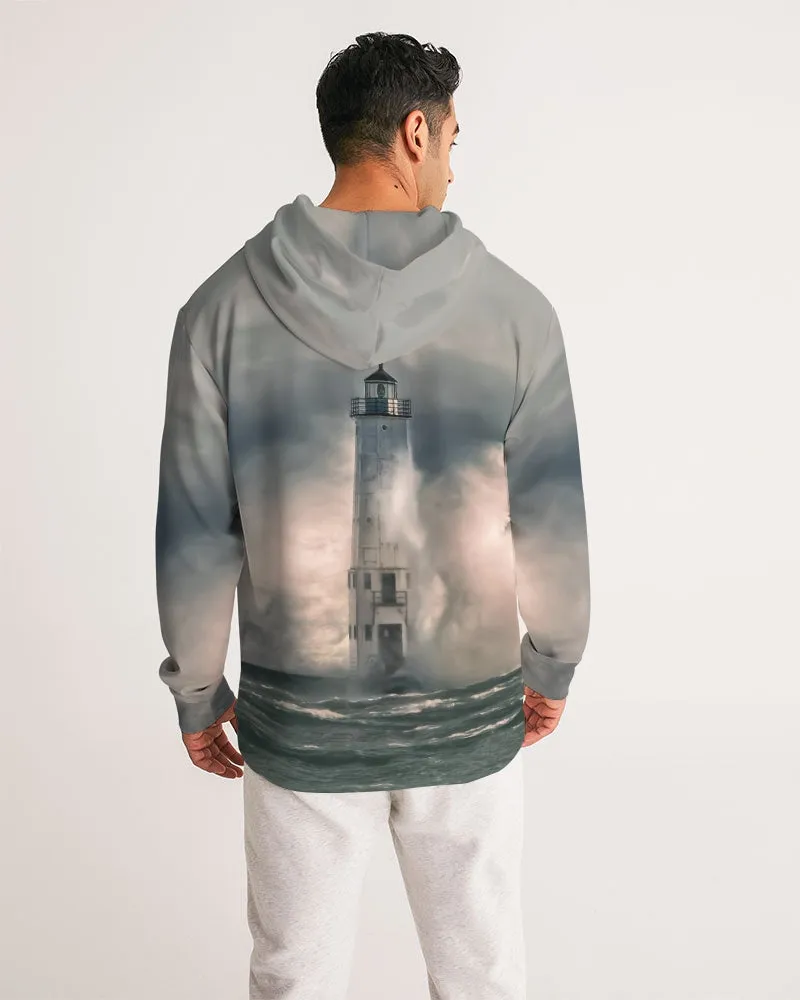 Frankfort Lighthouse Nature's Fury Men's Hoodie