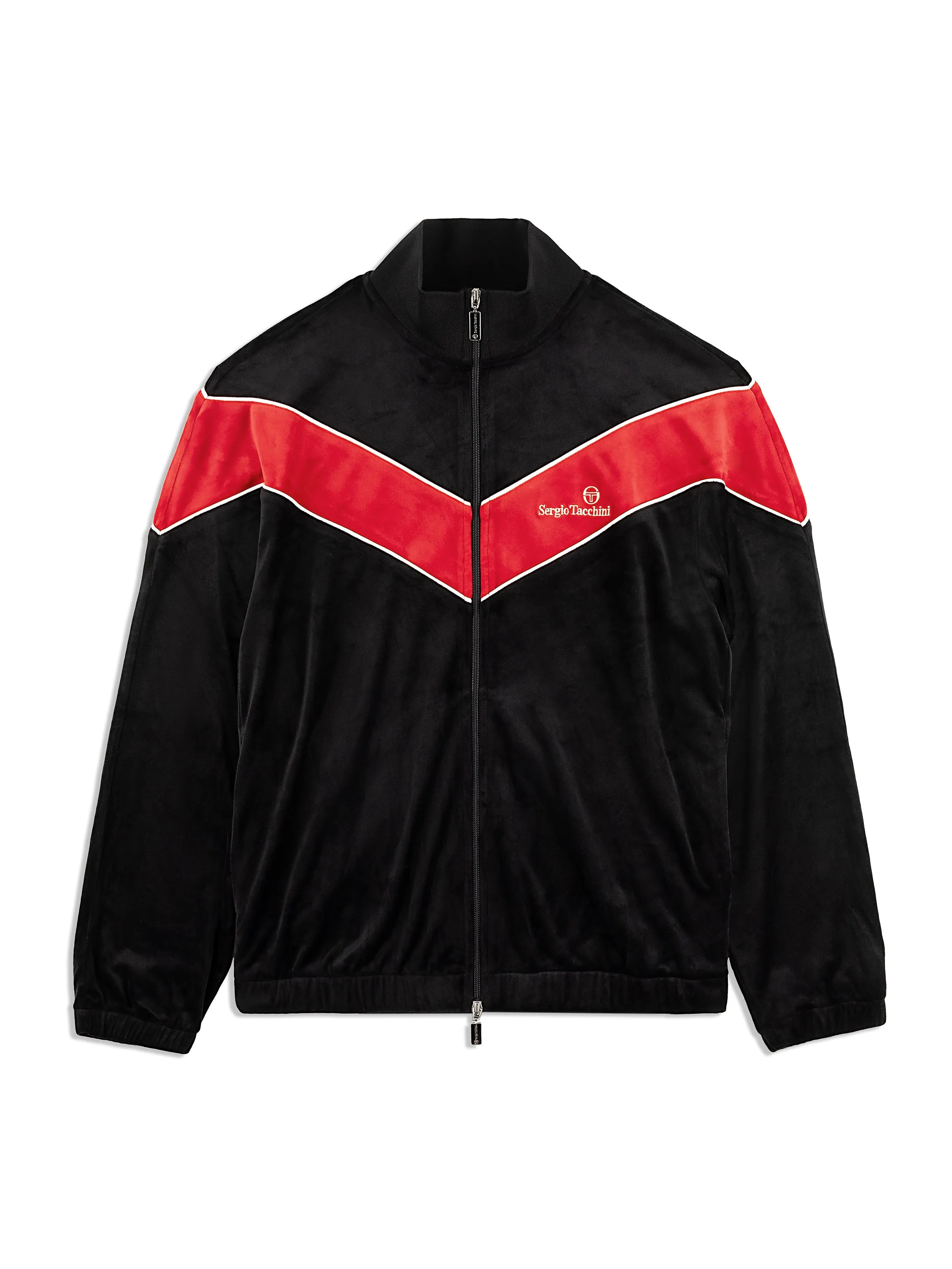 Gallone Velour Track Jacket- Black Beauty