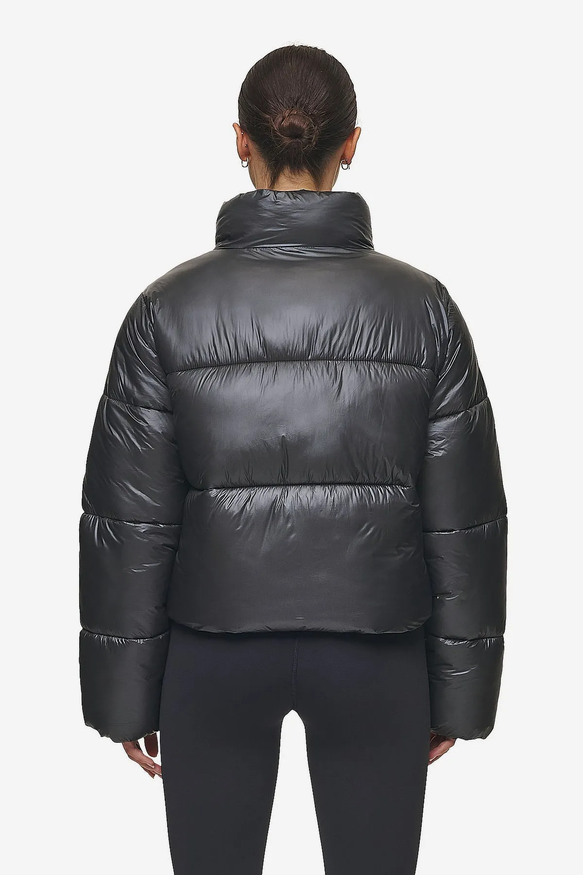 Georgia Light Glossy Puffer Jacket Anthracite