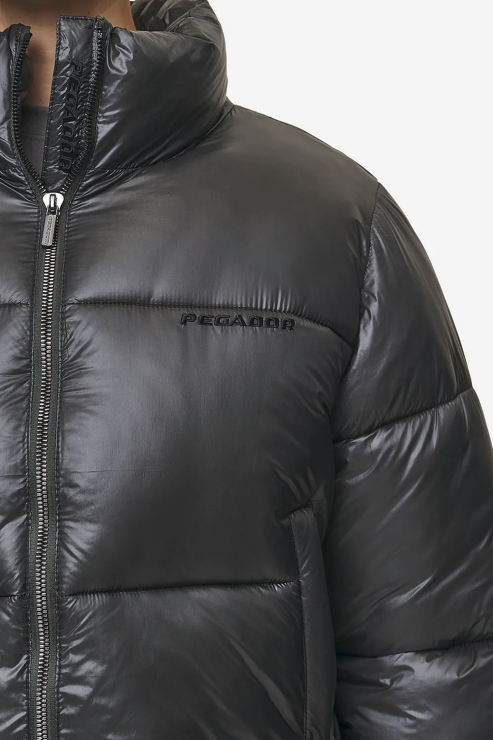 Georgia Light Glossy Puffer Jacket Anthracite