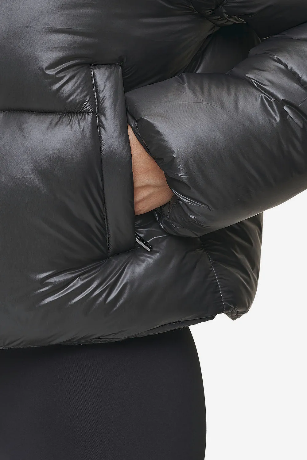 Georgia Light Glossy Puffer Jacket Anthracite