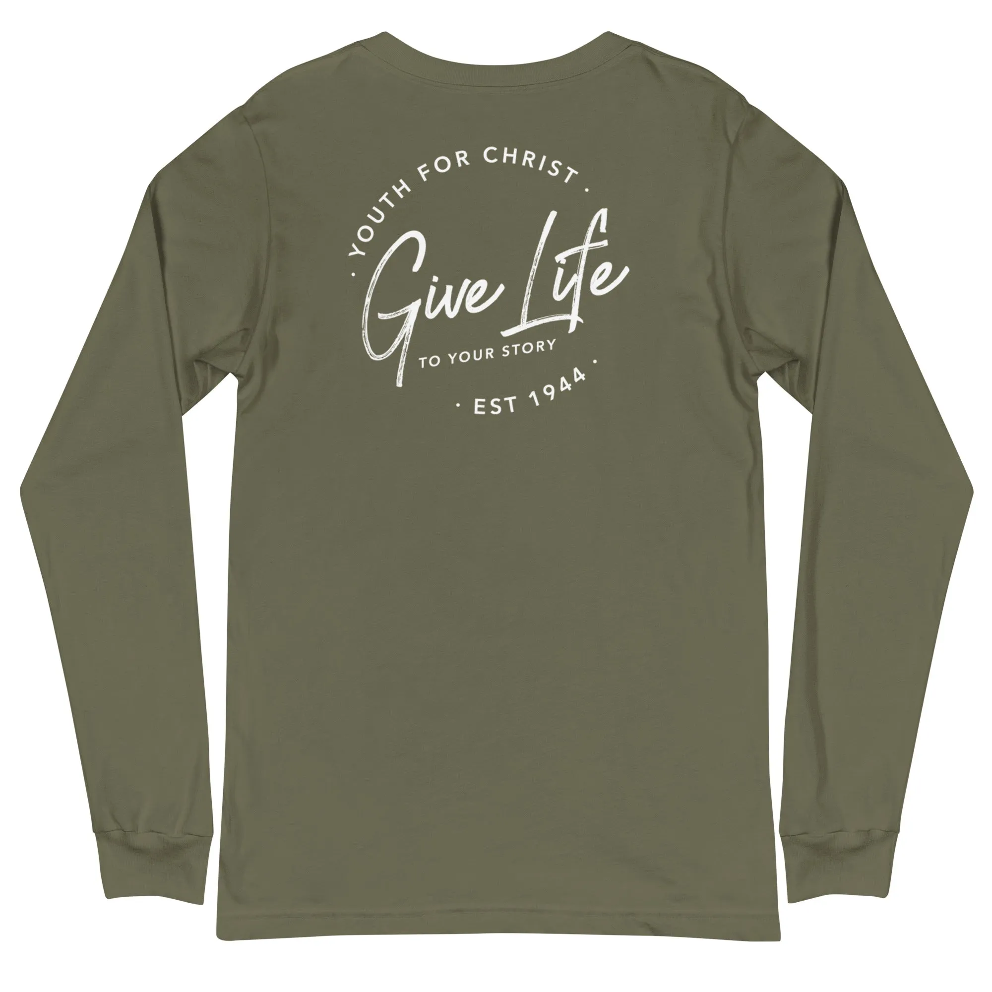 Give Life Script Back Long Sleeve Tee