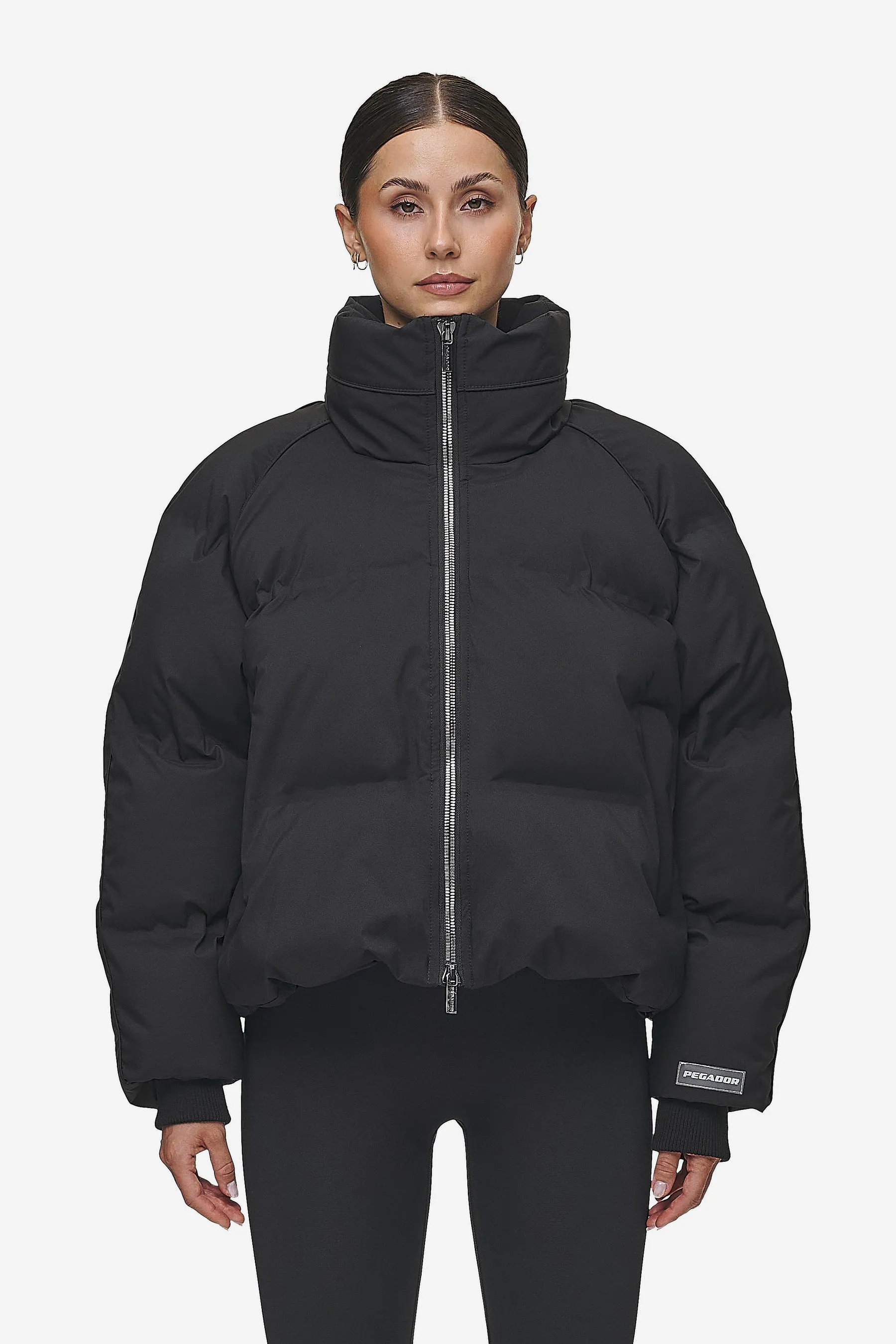 Henra Oversized Raglan Puffer Jacket Black