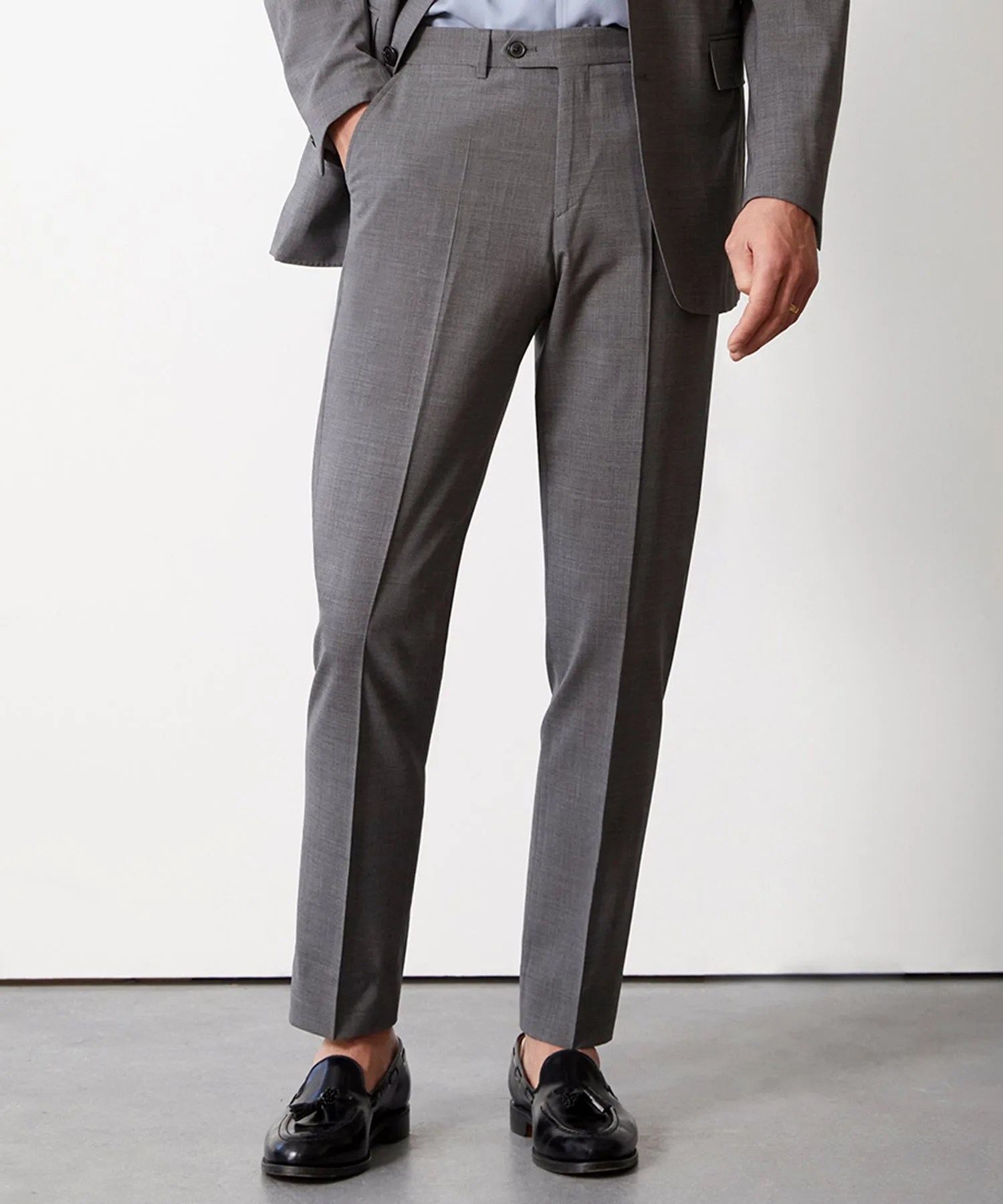 Italian Tropical Wool Sutton Suit Jacket in Charcoal