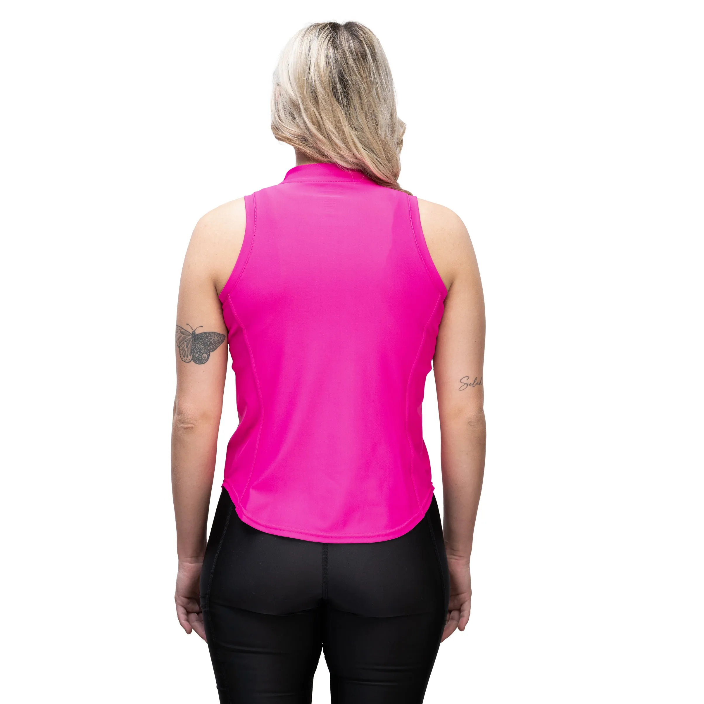 Joan Fitted Athletic Grooming Top Fuchsia