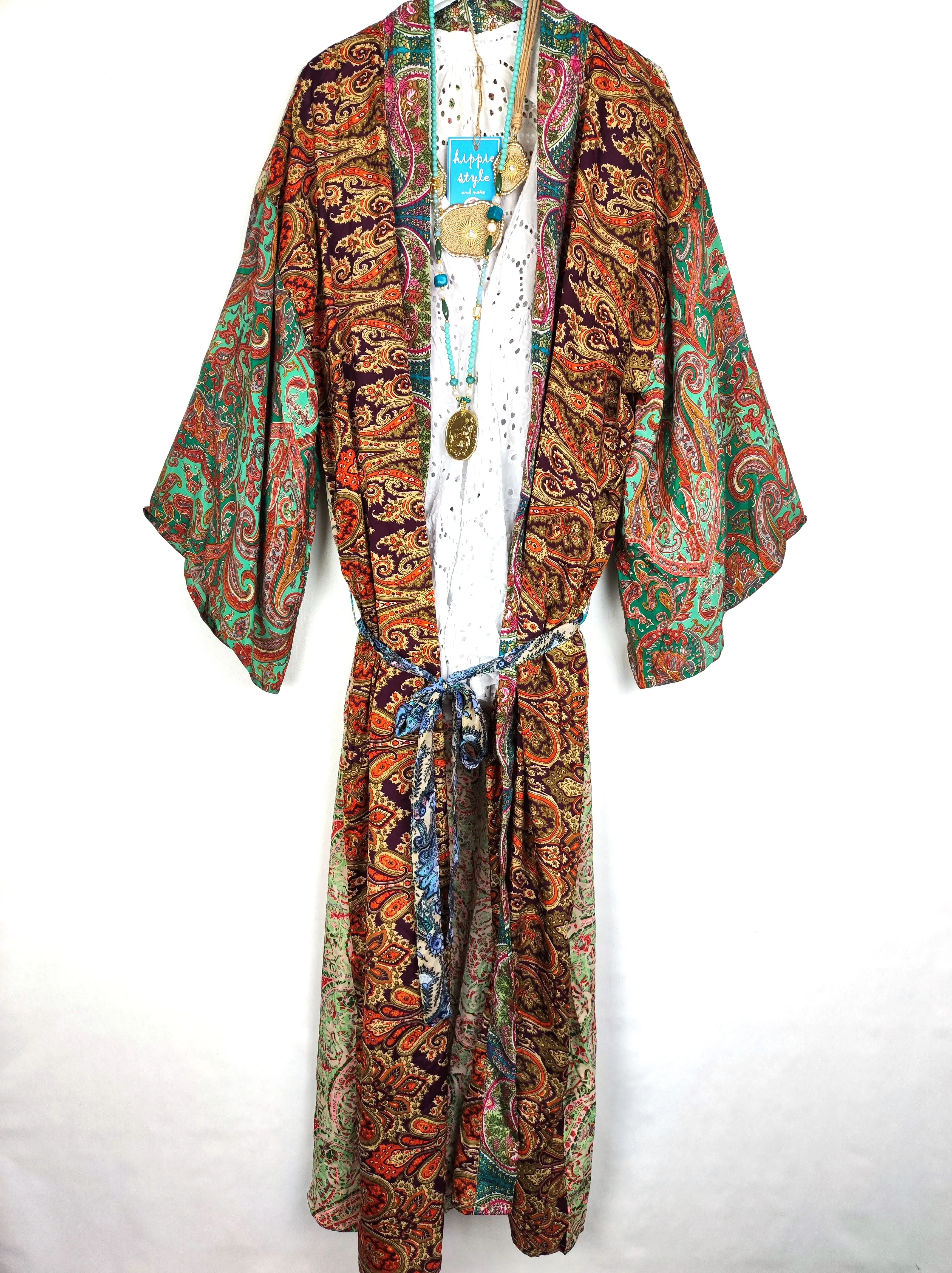 KIMONO "BE FABULOUS TODAY" PAISLEY MULTICOLOR ONE SIZE