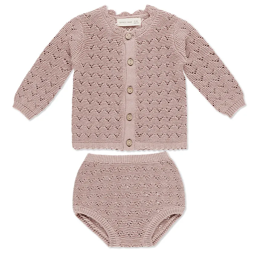 Mauve Scalloped Bloomer Set | Girl