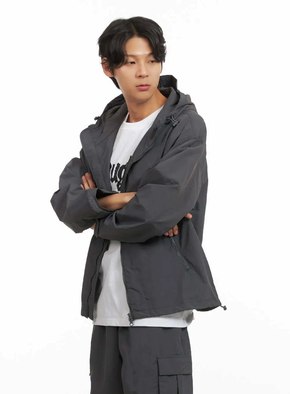 Men's Hooded Nylon Jacket IY424