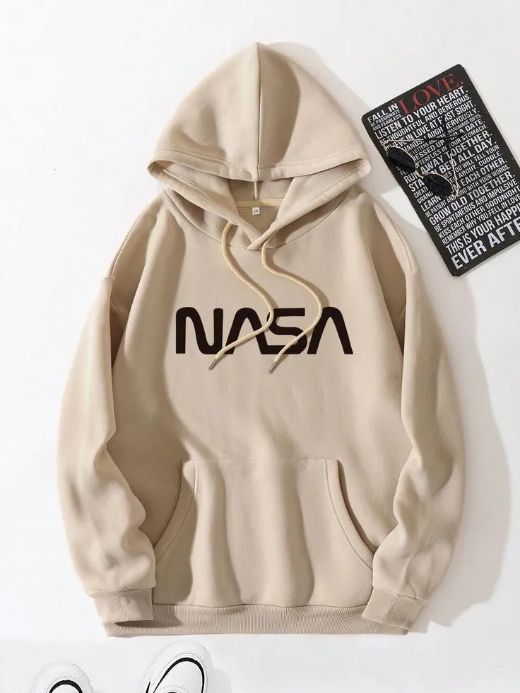 NASA Printed Unisex Oversized Relaxed Fit Premium Quality Casual Pullover Hoodie