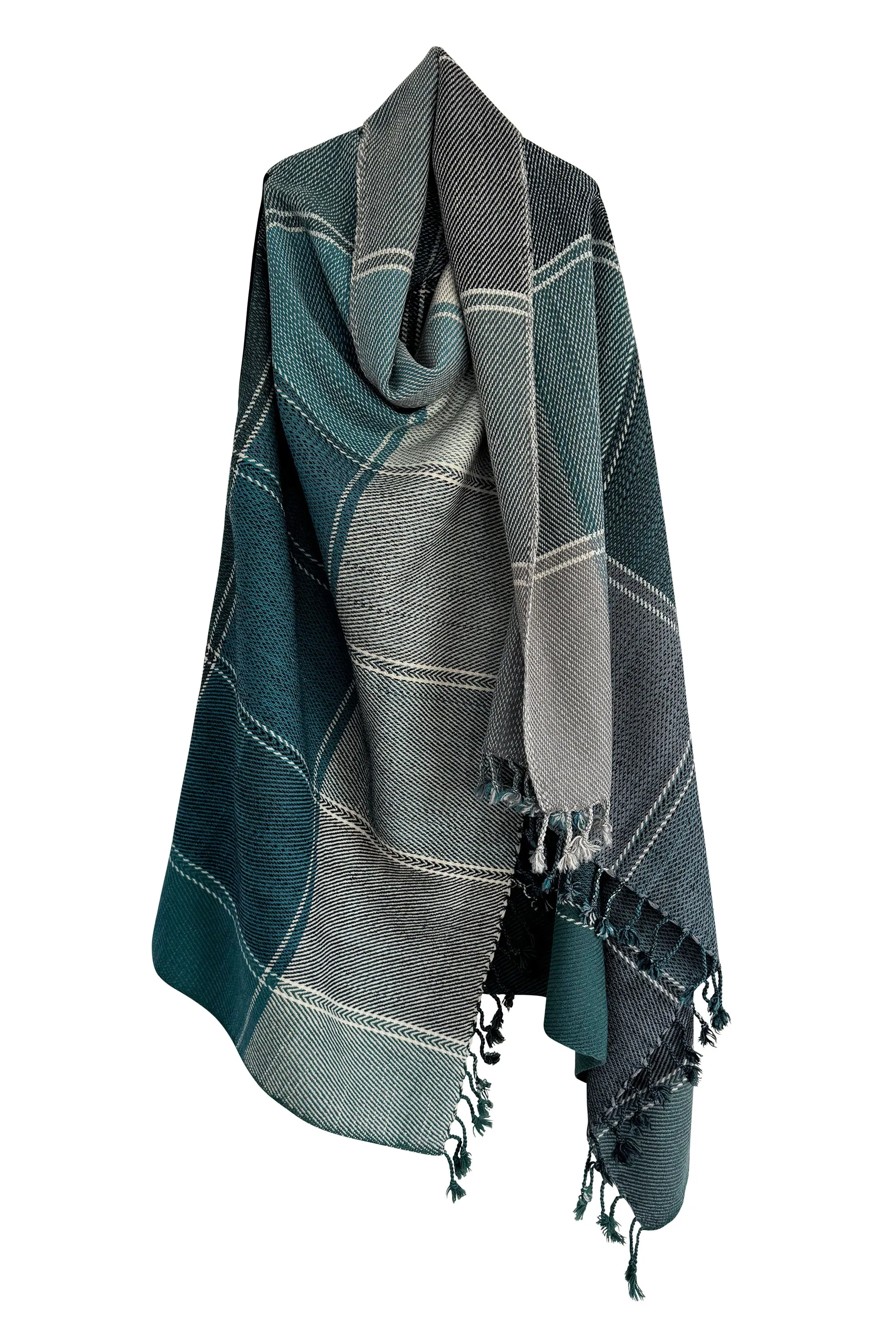 NEW! PETITE PLAID Wool Cape Tranquility