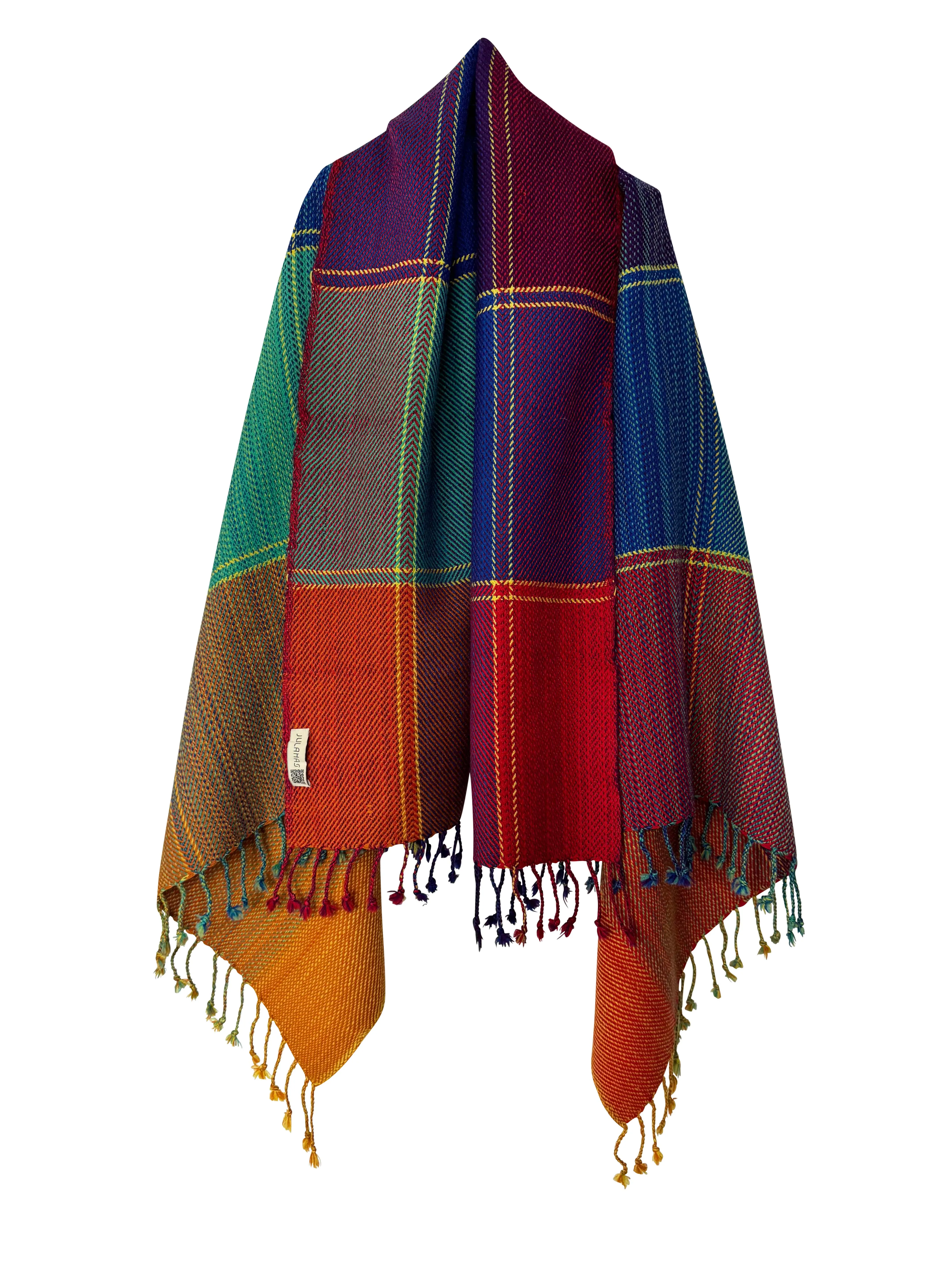 NEW! PLAID Wool Cape Joy JULAHAS 