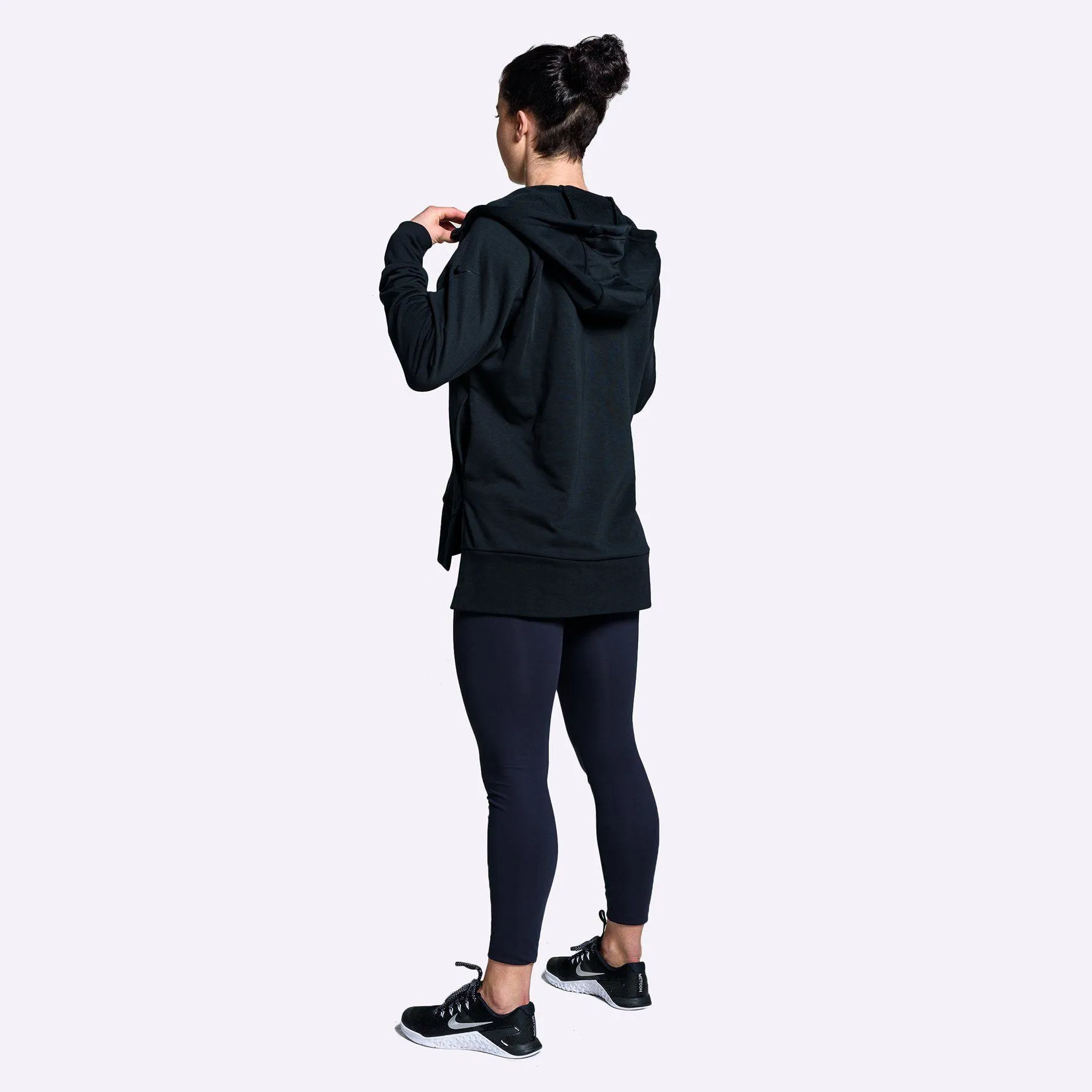 Nike Dry - Women's Full-Zip Training Hoodie - Black/Black