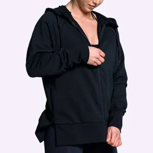 Nike Dry - Women's Full-Zip Training Hoodie - Black/Black