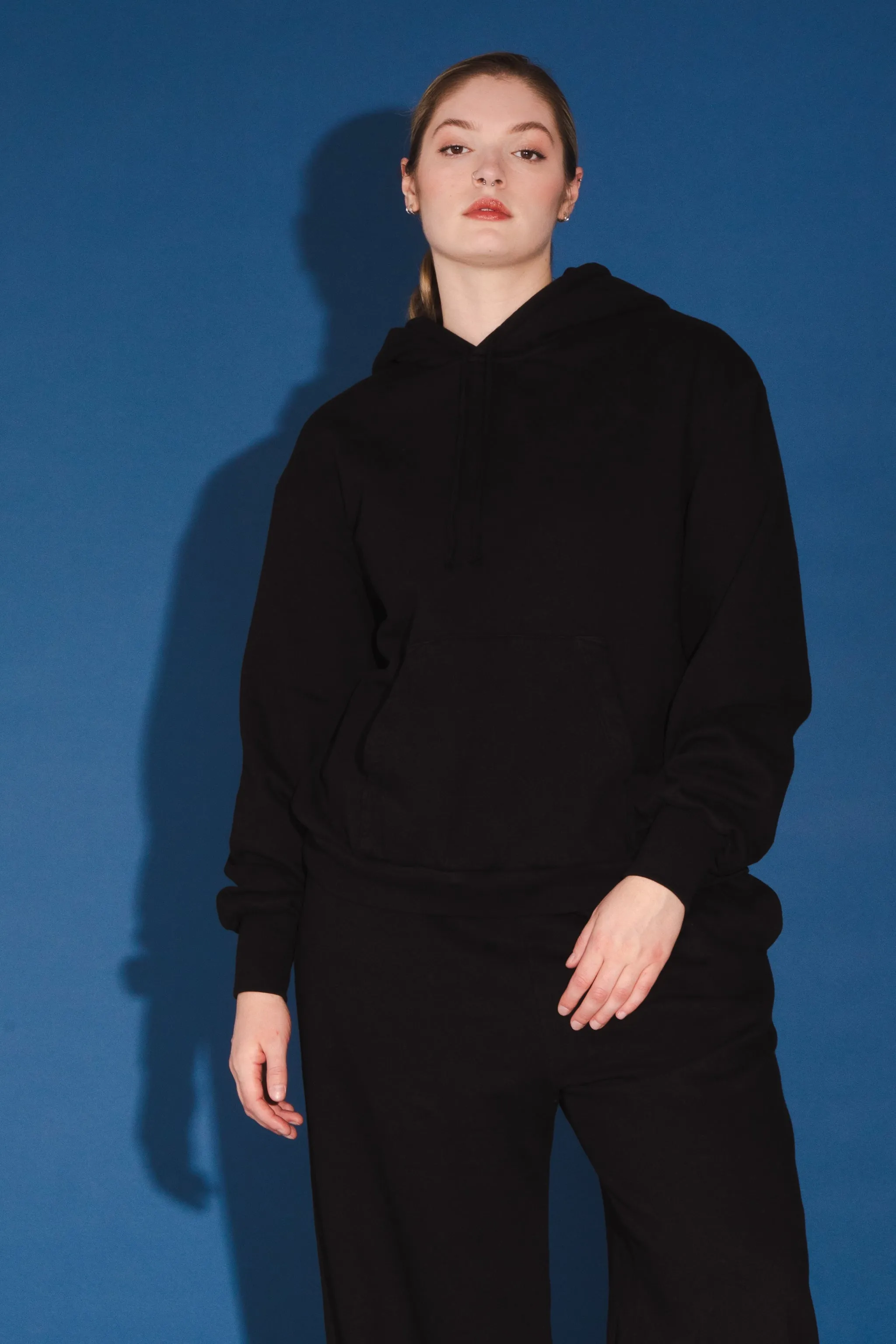 Organic Fleece Sweatshirt in Black