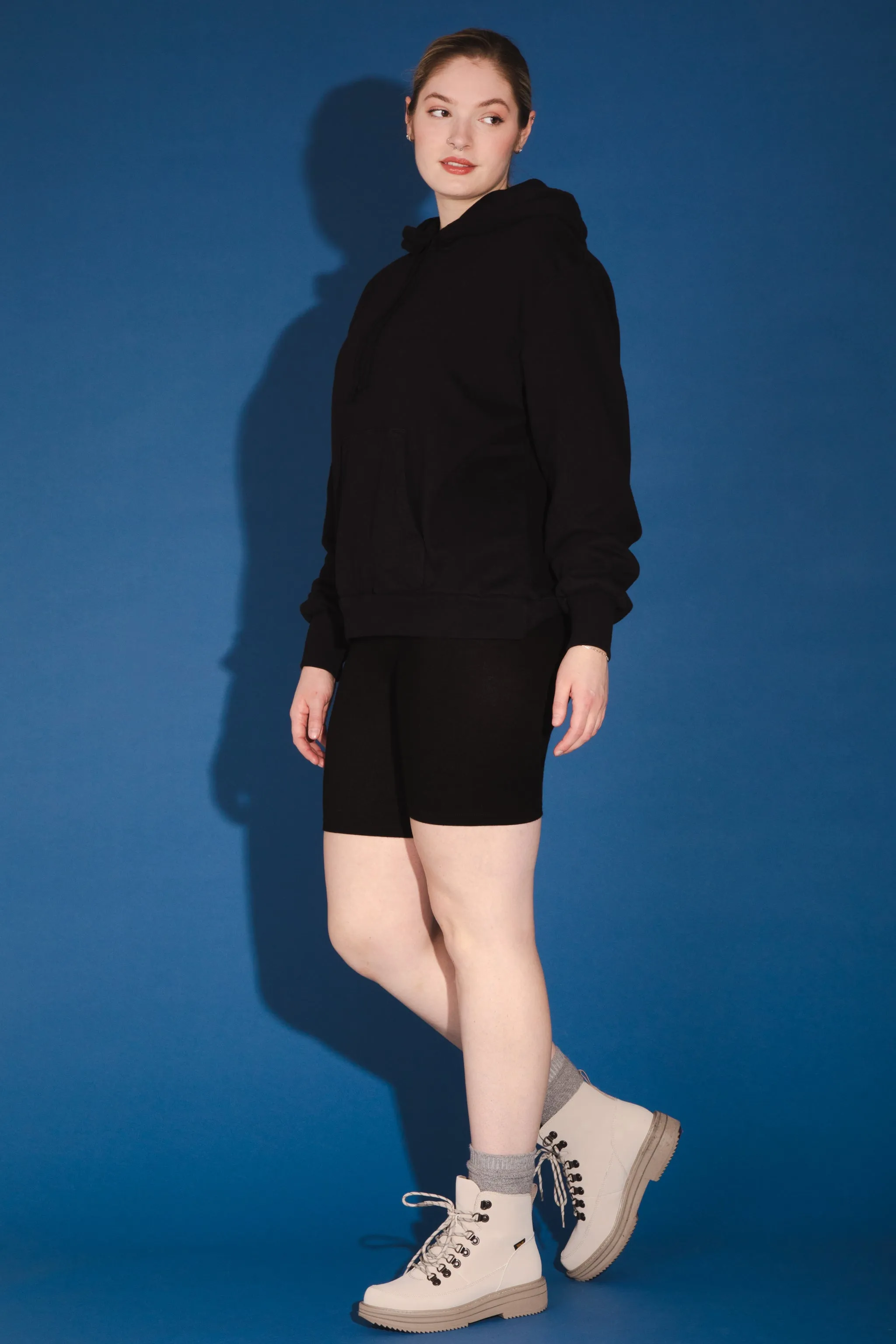 Organic Fleece Sweatshirt in Black