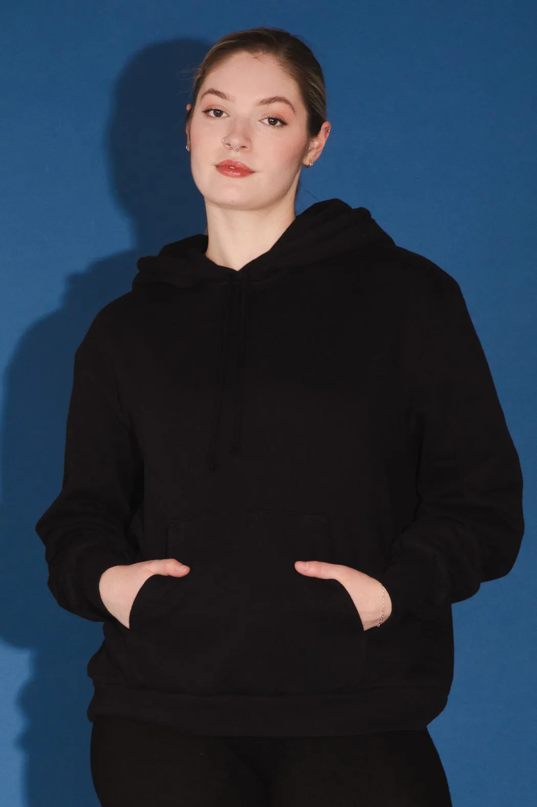 Organic Fleece Sweatshirt in Black