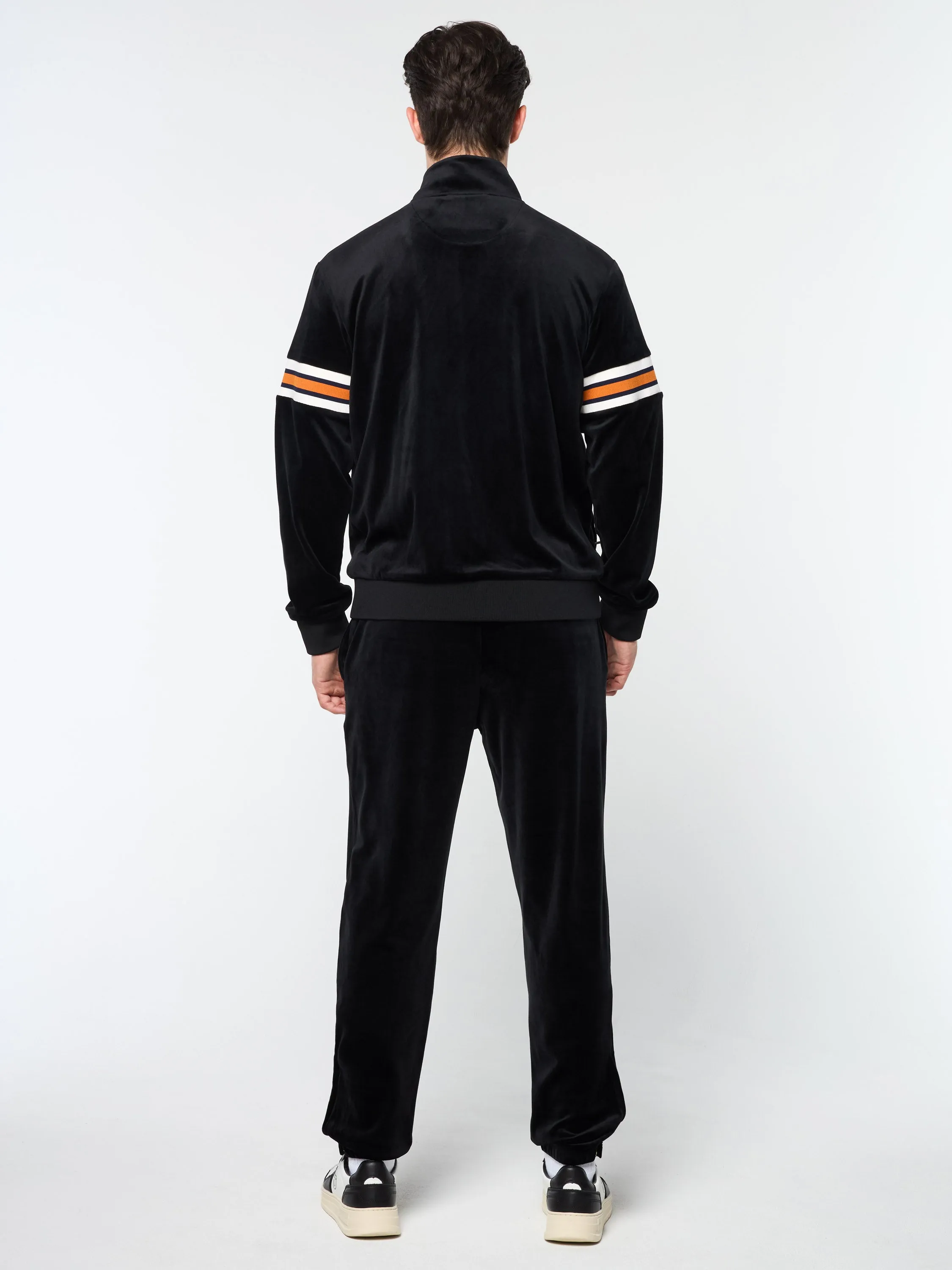 Ostuni Velour Track Jacket- Black Beauty