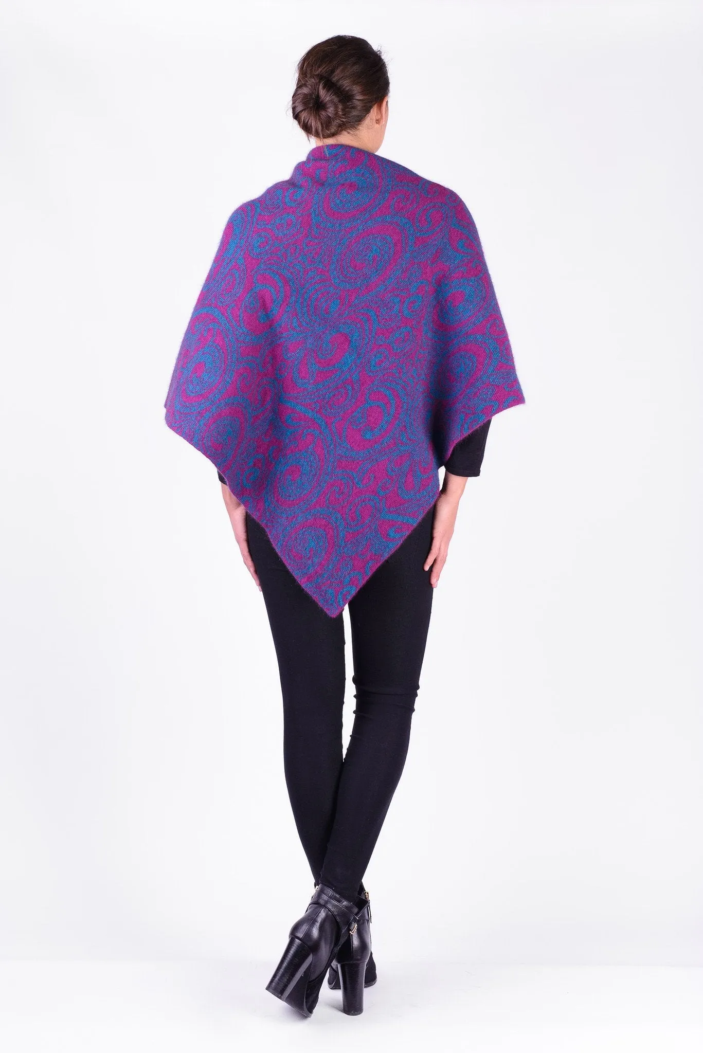 Possum Merino Paisley Poncho