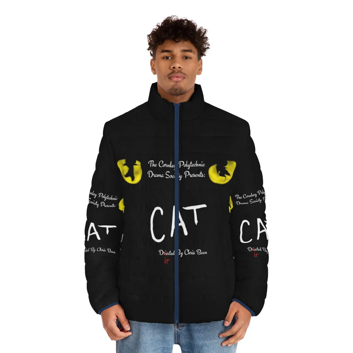 "Cat Inspired 'The Play That Goes Wrong' Puffer Jacket"