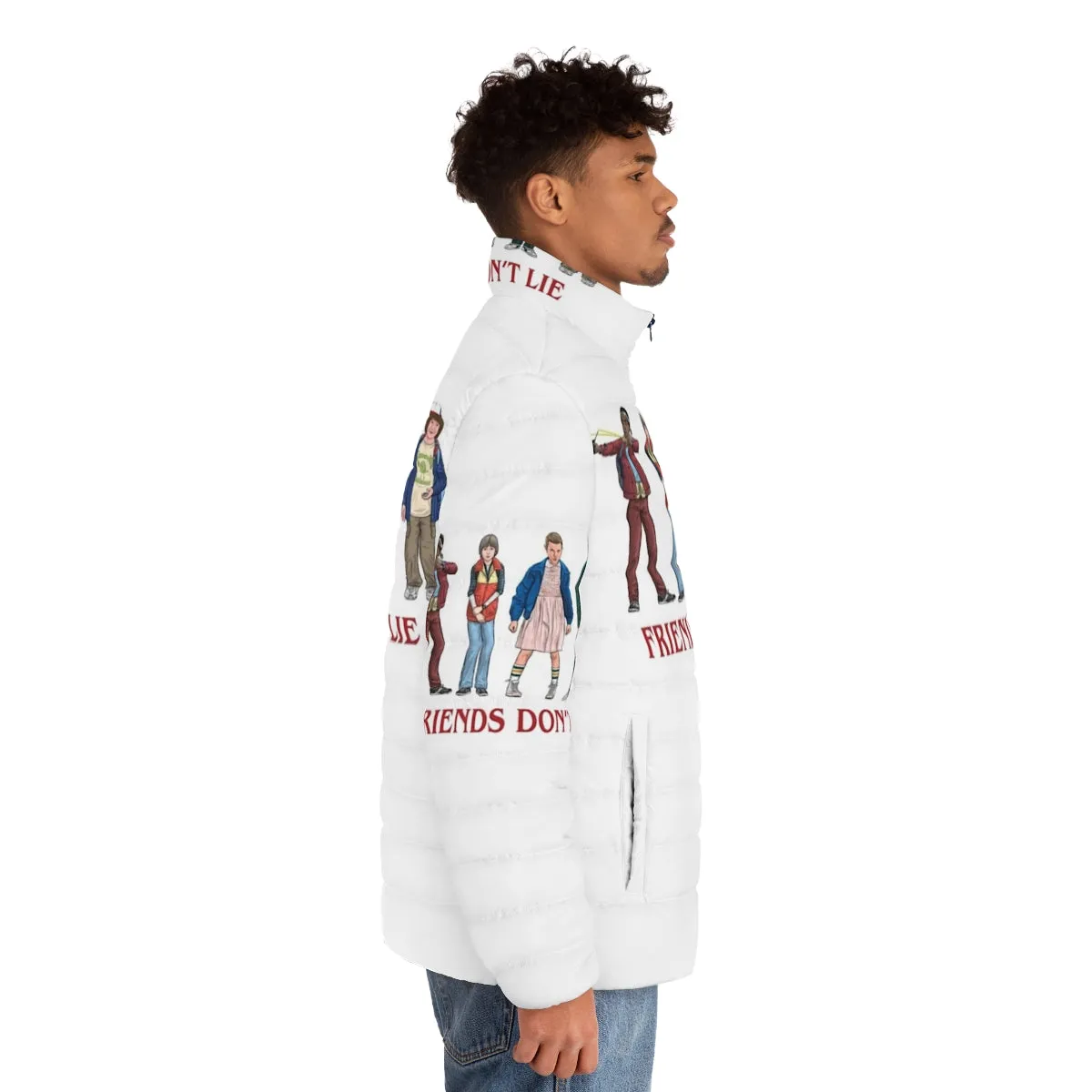 "Friends Don't Lie 2016 Retro Puffer Jacket - Stranger Things Inspired"