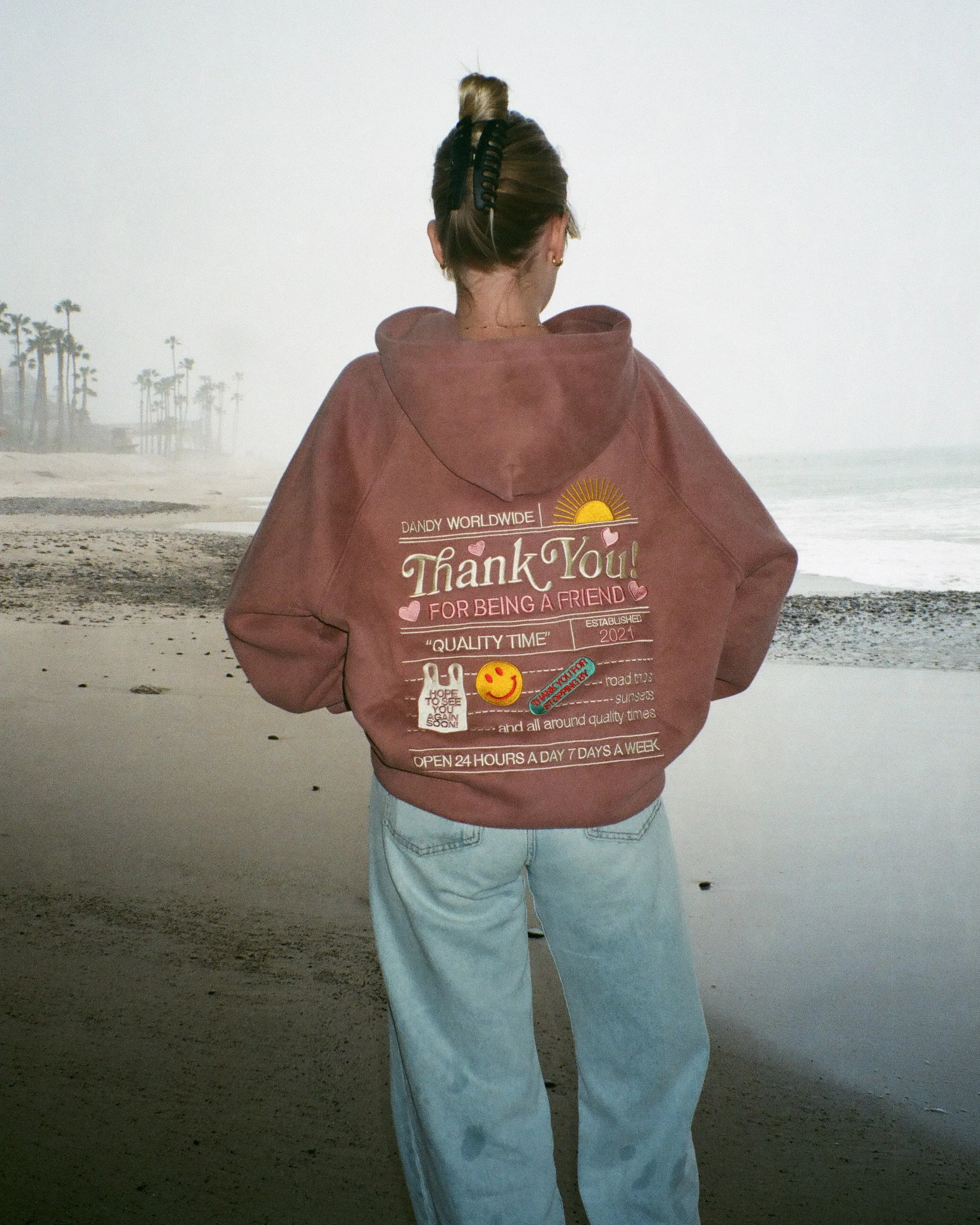 "Quality Time" Oversized Lux Hoodie in Light Brown