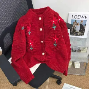 Retro Crochet Knitted Cardigan