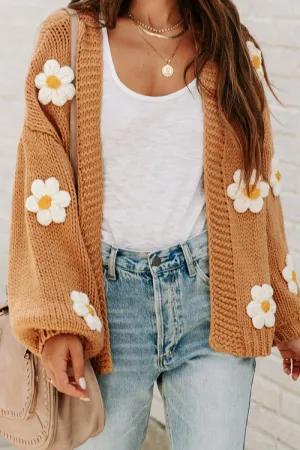 Simple Love Daisy Oversized Knit Cardigan